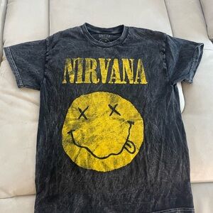 Nirvana Black and Yellow Graphic Tee - Short Sleeve